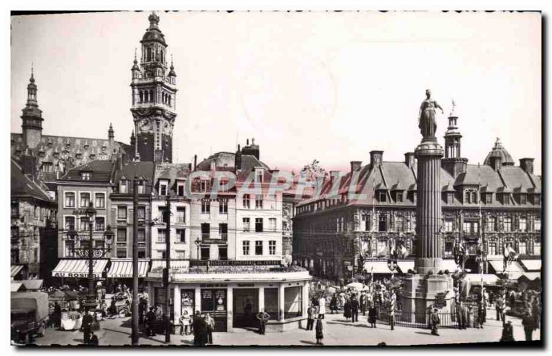 Modern Postcard Lille General de Gaulle Square