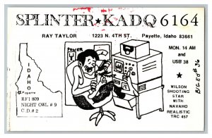 Postcard QSL Radio Card From Payette Idaho KADQ6164 