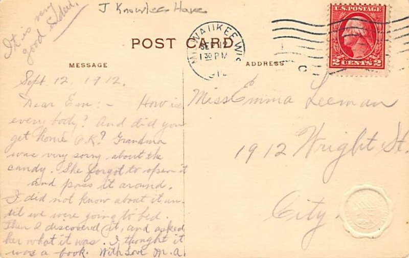 Artist J Knowles house Glamour Postal Used Unknown 