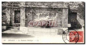 Uriage - The Public Fountain - Old Postcard