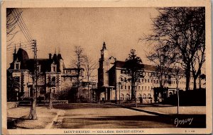 c1915 COLLEGE ERNEST-RENAN SAINT-BRIEUC AMAURY ARTIST SIGNED POSTCARD 34-15