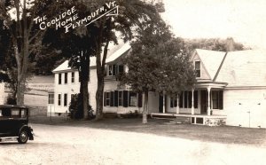 Vintage Postcard 1937 Real Photo The Coolidge Home Plymouth Vermont RPPC