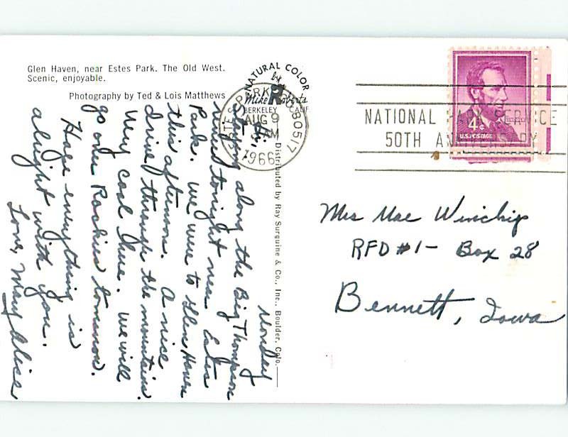 Pre1980 OLD CARS AT GENERAL STORE Glen Haven Estes Park By Denver