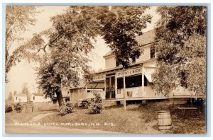 c1910's All Hours Lunch Restaurant Ice Cream Marlboro NH RPPC Photo Postcard