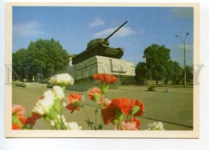 493686 USSR 1985 year Belarus city Gomel Victory square tank postcard