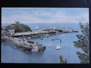 Devon INFRACOMBE PIER & LANTERN HILL & Paddle Steamers c1903 by Valentine