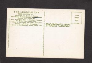 VT Lincoln Inn Hotel Essex Jct Junction Vermont nr Burlington Postcard