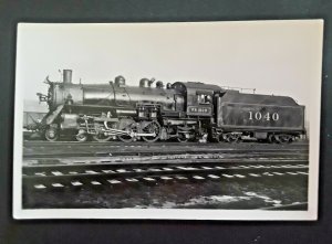 Mint Vintage Frisco Railroad Engine #1040 Real Photo Postcard 