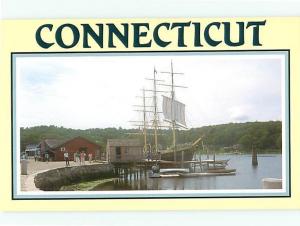 Vintage Post Card Connecticut Greeting Card Ships Boats Sail  CT   # 4700