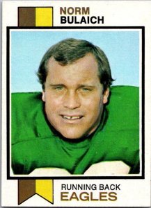 1973 Topps Football Card Norm Bulaich Philadelphia Eagles sk2436