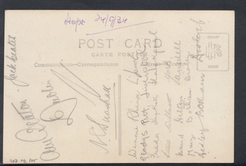 Derbyshire Postcard - Hope, Guest House T1123