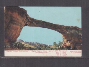 UTAH, NATURAL BRIDGE  EDWIN , 1911 ppc. used in New South Wales, Goulburn