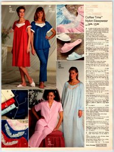 1980's  Pretty Ladies In Robes Lounge Ware Sleep Wear Print Ads Vintage Clipping