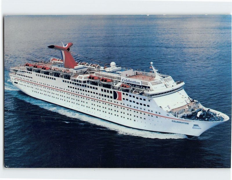 Postcard The Fun Ship Celebration Carnival Cruise Lines Miami Florida USA