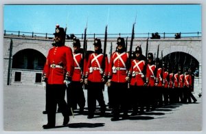 Drill Squad, Fort Henry Guard, Kingston, Ontario, Vintage Chrome Postcard #1