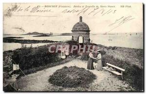 Roscoff Old Postcard Garden turret Mary