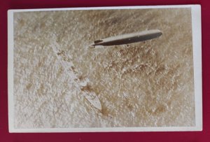 Zeppelin ? REAL PHOTO CARD Airship Warship
