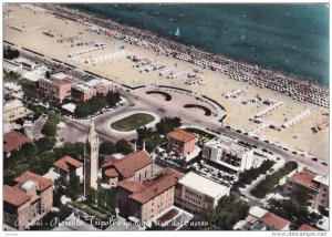 RIMINI , Italy , 30-50s ; Piazzale Tripoli e spiagga visini dall'aereo