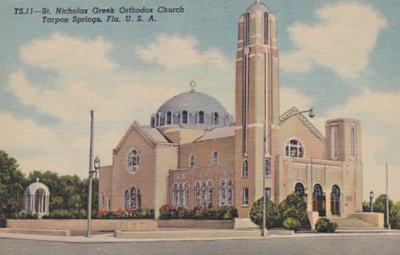 Florida Tarpon Springs St Nicholas Greek Orthodox Church Curteich