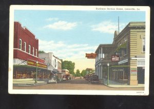 LEESVILLE LOUISIANA DOWNTOWN STREET SCENE STORES LA. VINTAGE POSTCARD