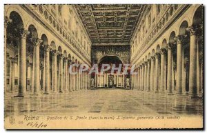 Old Postcard Roma Basilica di Paola S