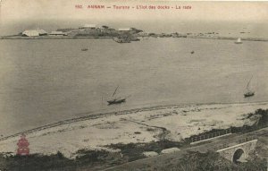 CPA AK VIETNAM Annam - TOURANE - L'Ilot des docks - La rade (62126)