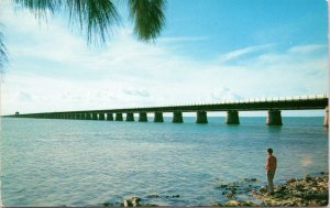 postcard Florida bridges - Seven Mile Bridge