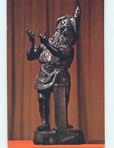 Pre-1980 POSTCARD OF TOMMY KNOCKER STATUE AT LIBRARY West Branch Iowa IA hs2153