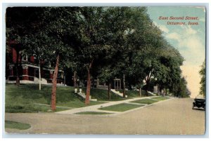 1915 East Second Street Classic Car Street Road Ottumwa Iowa IA Vintage Postcard