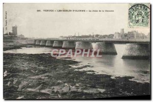 Old Postcard Vendee Les Sables D & # 39Olonne the Jetee Thatch