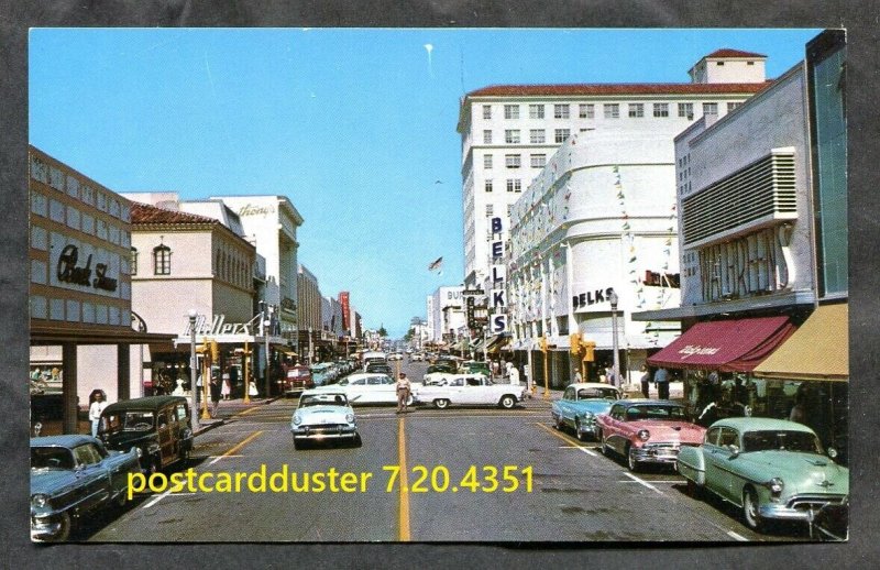 h3303 - WEST PALM BEACH Florida 1960s Clematis Street. Stores, Cars