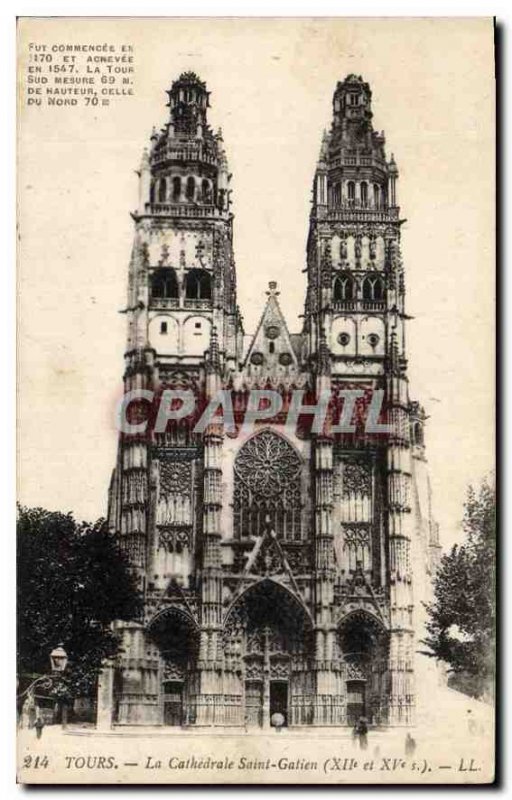 Postcard Old Tours Cathedrale Saint Gatien