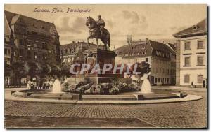 Old Postcard Landau Plaz Paradeplatz