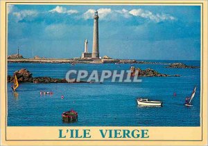 Postcard Modern Colors Plouguerneau Brittany Lighthouse of Virgin Island