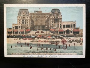 Vintage Postcard 1946 Hotel Dennis Unobstructed Ocean View Atlantic City NJ