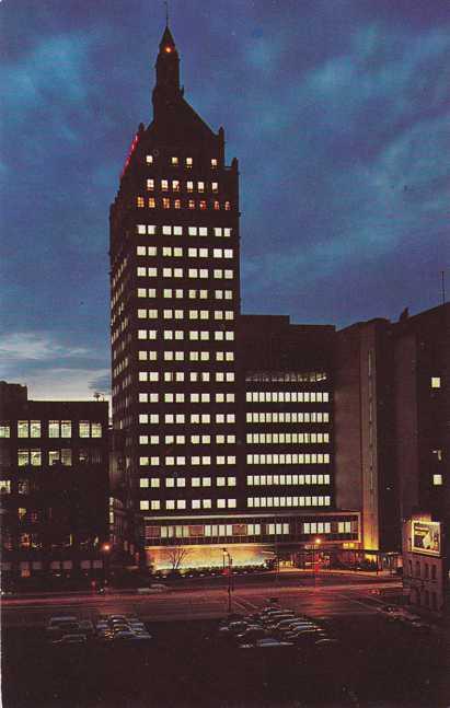 Kodak Office Building at Night - Rochester NY, New York