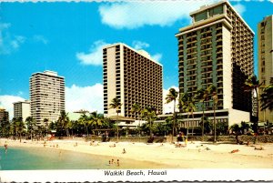 Hawaii Waikiki Beach Looking Across Kalakaua Avenue