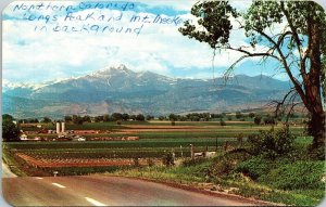 Long Peak Mt Meeker Colorado CO Mountains Postcard VTG UNP Dexter Vintage Unused 
