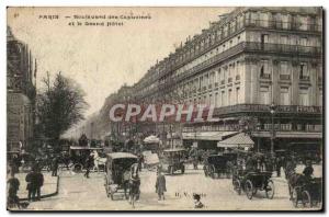 Paris - 9 - Boulevard des Capucines - and the Grand Hotel Old Postcard