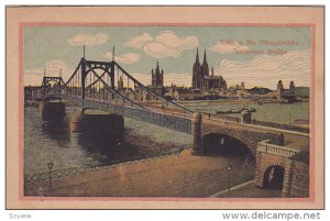 COLN e. Rh. Hangebrucke, Suspension Bridge, North Rine-Westphalia, Germany, 1...