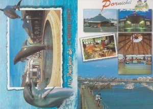 Pornichet French Dolphin Sea Park Restaurant Bridge Dome etc 2x Postcard s