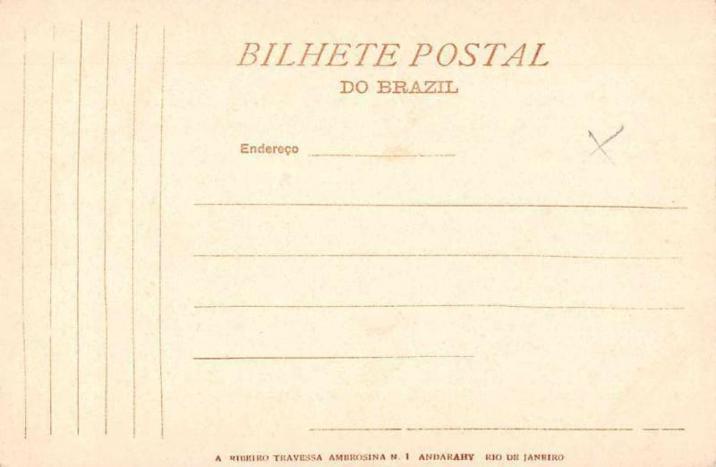 Rio de Janeiro Brazil Entrada da Barra Scenic View Antique Postcard J55490