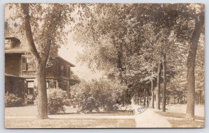 La Grange IL~Rustic American Square Home 136 S Spring Ave @ Elm~RPPC CR Childs
