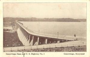 Conowingo Maryland Dam Birdseye View Antique Postcard K27622