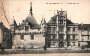 Vintage Postcard Saumur L'Hotel De Ville Building Housing Local Administration