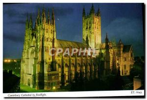 Modern Postcard Canterbury Cathedral by floodlight