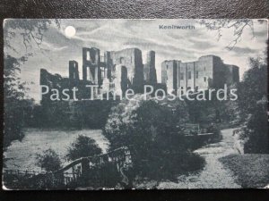 c1904 - KENILWORTH CASTLE by Moonlight - postmark BOURNE Duplex (103)