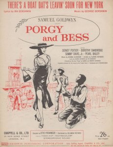 There's A Boat Dats Leavin Soon For New York Porgy & Bess 1950s Sheet Music