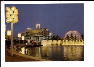 Cinesphere, Fountains, Ontario Place at Night, Toronto,