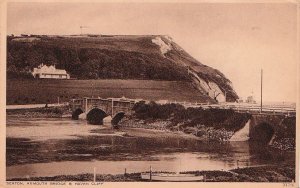 Postcard Seaton Axmouth Bridge & Haven Cliff UK